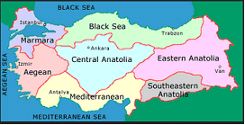 Turkey, map
